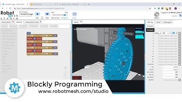 Programming a Robot Mesh Studio Mimic using Blockly