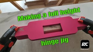 long DIY hinge jig perfect for new and existing linings, made from scrap material