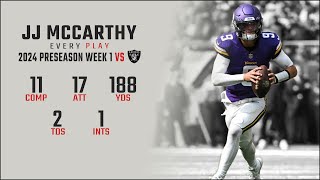 JJ McCarthy Preseason Week 1 Replay: Every Pass and Run vs Las Vegas Raiders