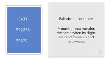 AMC Made Easy: Palindromes and Prime Numbers by Year 8 Hannah Chan
