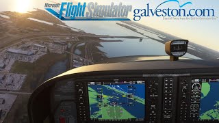 Flying Galveston, MSFS 2020, KGLS in a Cessna