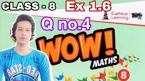 Class 8 Ex1.6 Q No.4 #Wow Maths Book Solution Ex 1 Rational Number Cbse /Icse Vishu Tutorial