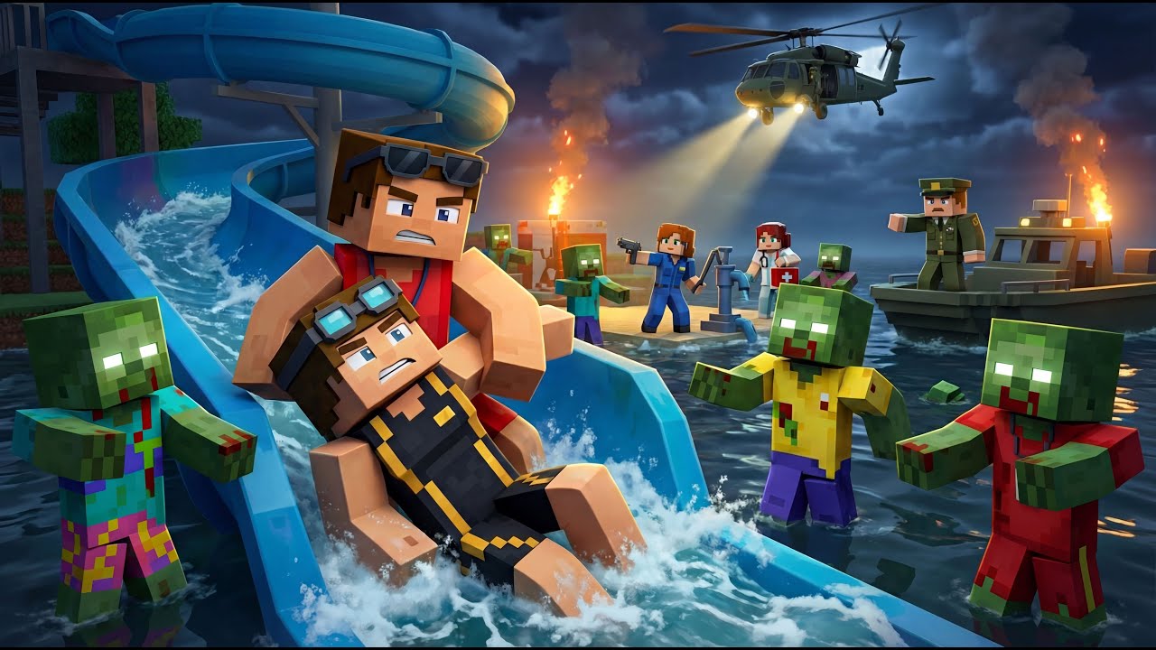 "Waterpark Nightmare" - A Minecraft Music Video ♪ (Minecraft Animation)