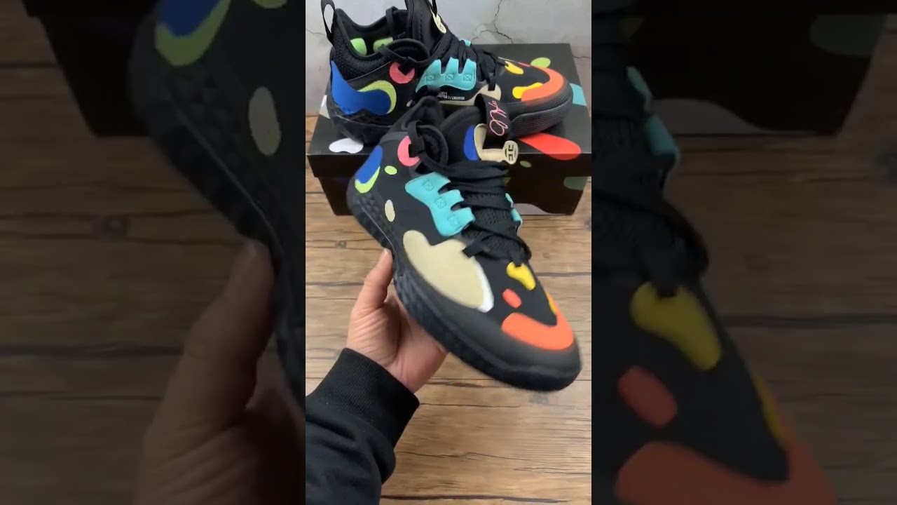 2020 adidas Harden Vol 5 Black Multi Color FZ1071 - YouTube