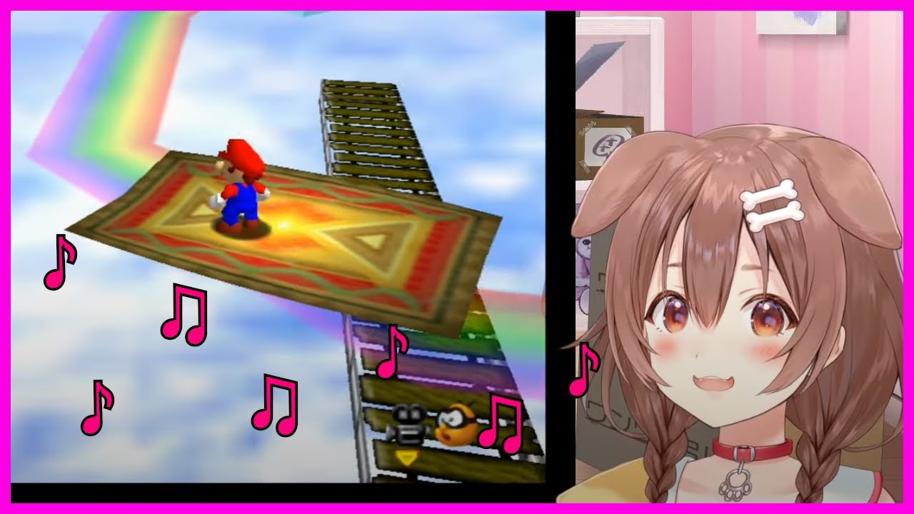 Korone just enjoying the rest of her ride on the Rainbow [Hololive]