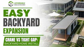 Crane vs Tight Gap: Backyard Home Install | Granny Flat Delivery Australia