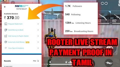 rooter app live stream payment proof in tamil|rooter app payment proof|rooter app tamil|