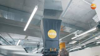 Recording volume flow at large vents with testo 420 | Be sure. Testo