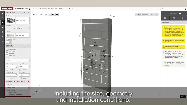 INTRODUCTION Hilti PROFIS Engineering Suite: Masonry design module