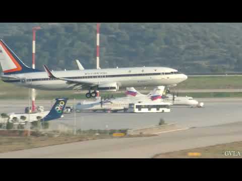 Royal Thai Air Force Boeing 737-8 landing Athens Airport