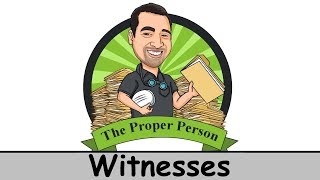 Legal Nuts And Bolts: Witnesses