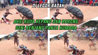 aksi barong dan kuda kepang seni benjang panca Komara di legok badak