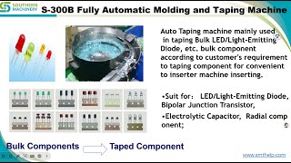 Bulk Axial electronic components to Radial taping machine for Smart EMS factory PCB assembly