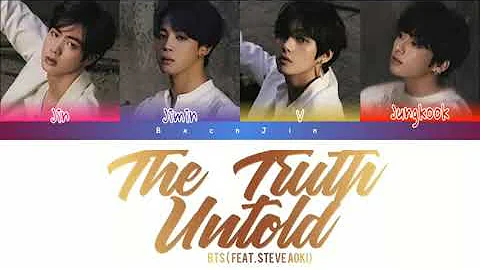 BTS - The Truth Untold (전하지 못한 진심) (feat. Steve Aoki) (Color Coded Lyrics/Han/Rom/Eng)