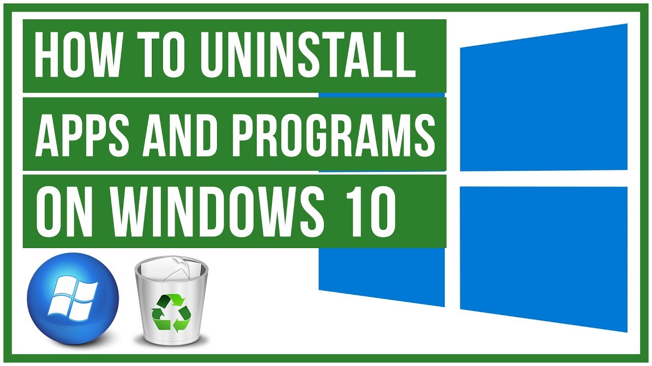 How to uninstall programs and apps on Windows 10 - YouTube