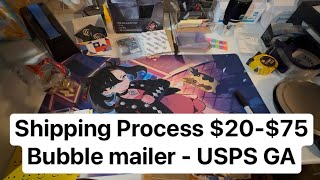 Shipping Process for $20-$75 singles or bulk, eBay USPS Ground Advantage - Bubble mailer