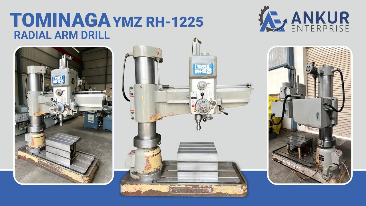 Radial Arm Drill - TOMINAGA (Japan) YMZ RH-1225 - YouTube