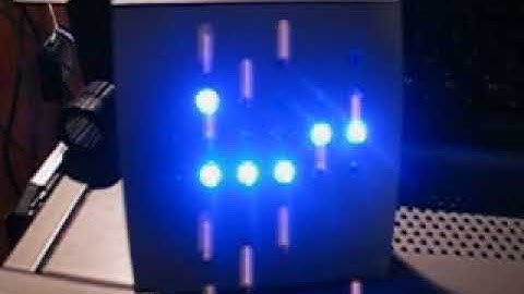 Crystal Blue Powers of 2® Binary Clock in action (true binary mode)