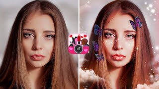 How to Add Butterfly Aesthetics to Photos In YouCam Makeup | Easy Selfie Idea | Best Makeup App 2021 screenshot 5