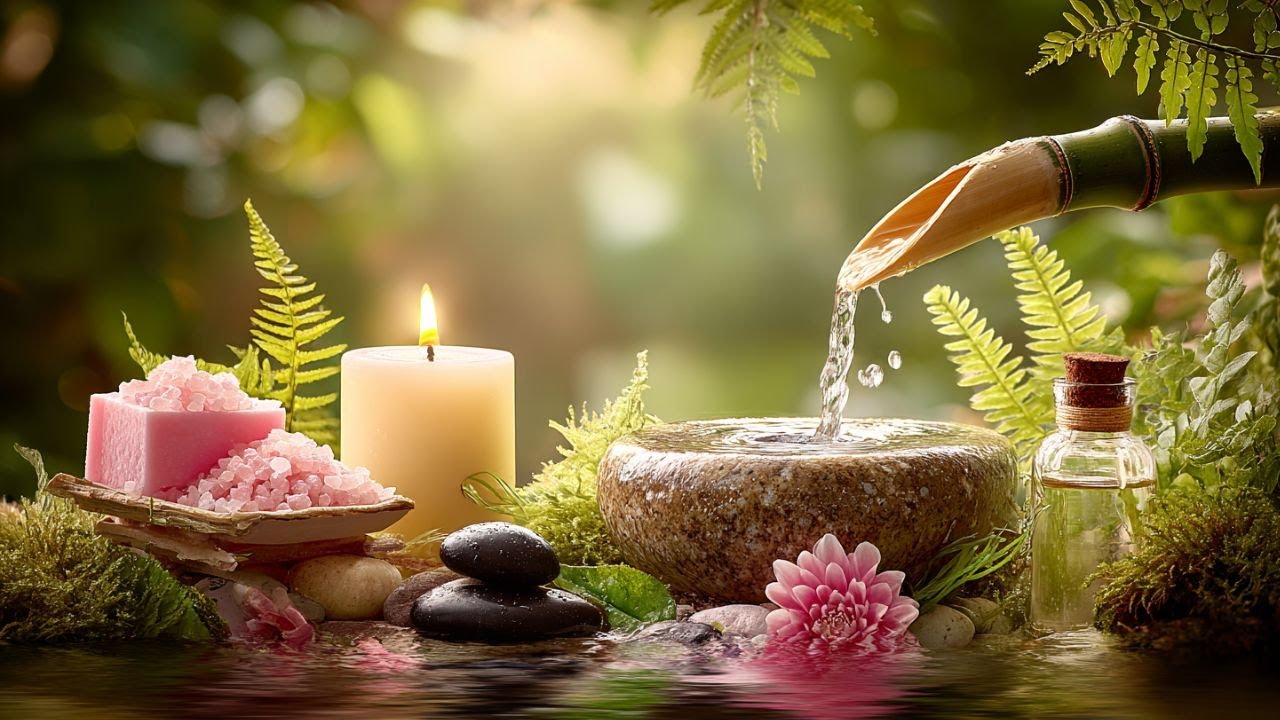 Peaceful Piano with Soft Water Flow 🍃 Reduce Stress, Soothe Anxiety & Depression, Sleep Deep