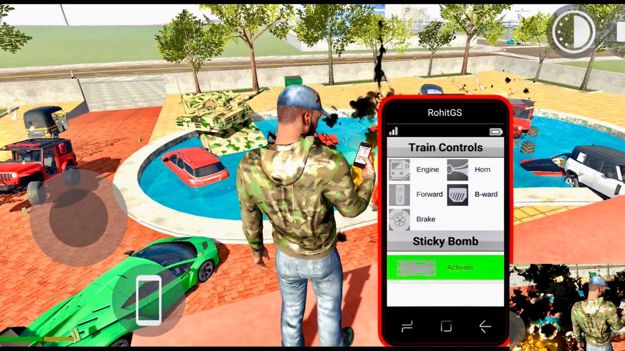 Massive car explosion by Sticky Bomb💣 in Franklin house Indian bike ...