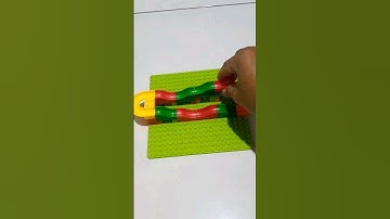 Build Fun Track of Marble Run ASMR From Lego Building Blocks #asmr #satisfying #relaxing #shorts
