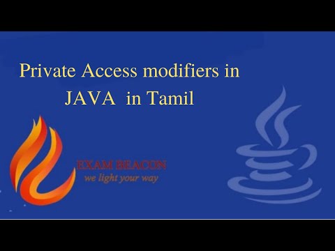 Private modifiers in JAVA in Tamil