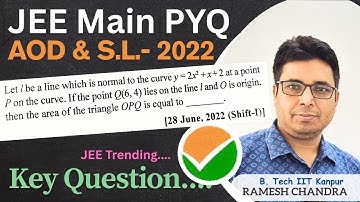 AOD: JEE Main PYQ 2022🔥| Application of Derivatives class 12 JEE | Ramesh Chandra B.Tech IIT Kanpur