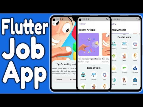 Flutter Job App | Flutter Job Market App | Flutter App Ui Design | Flutter Speed Code | UmairDev