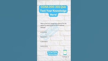 CCNA Quiz 92:First Host Address #ccnacertification #ccnaroutingandswitching #networking #subnetting