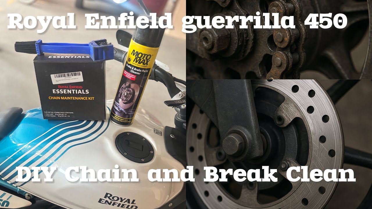 Guerrilla 450 Chain Cleaning & Disc Brake DIY | Royal Enfield Essential Maintenance Guide