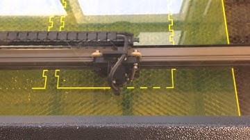 Techsoft LaserCAM A2+ cutting acrylic (perspex) laser cutter running 2D Design V25