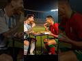 “When Rivals Become Foodies” 🍕Messi & Ronaldo..