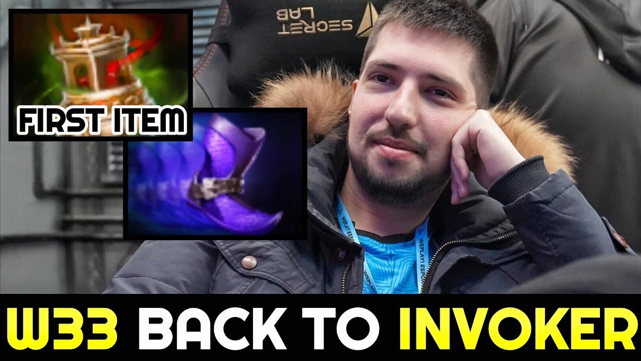 W33 back to Signature Invoker — Mid vs Templar Assassin 7.27 Dota 2