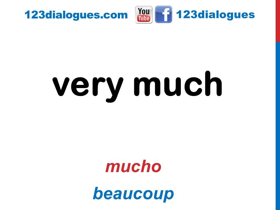 Curso de inglés 55 Adverbios de grado en inglés Ejemplos Very much