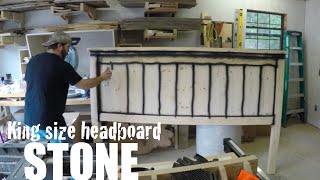 Build a king size headboard from construction grade lumber. ///Sign up for our NEWSLETTER\\\ so you don