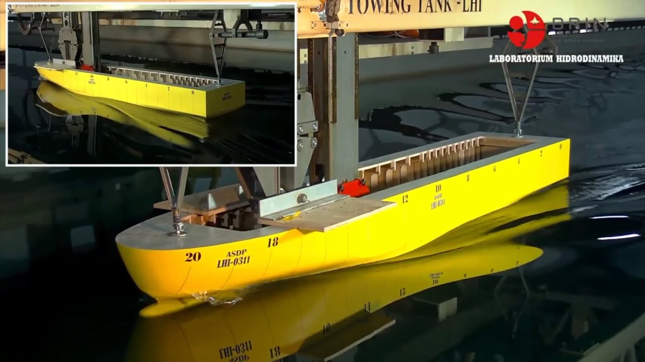 Ro-Ro Passenger Ferry (Ropax) 1000 Lane-Meters Resistance Test at 5.0 m ...