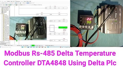 Modbus Rs-485 Delta Temperature Controller DTA4848 Using Delta Plc Dvp-ES2