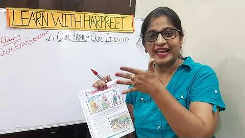 Class 4 Our Environment Part 1      Lesson -1 OUR FAMILY OUR IDENTITY हमारा परिवार हमारी पहचान है