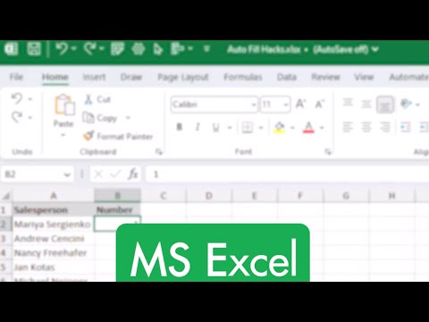 Video: Nasaan ang AutoFill Excel 2013?