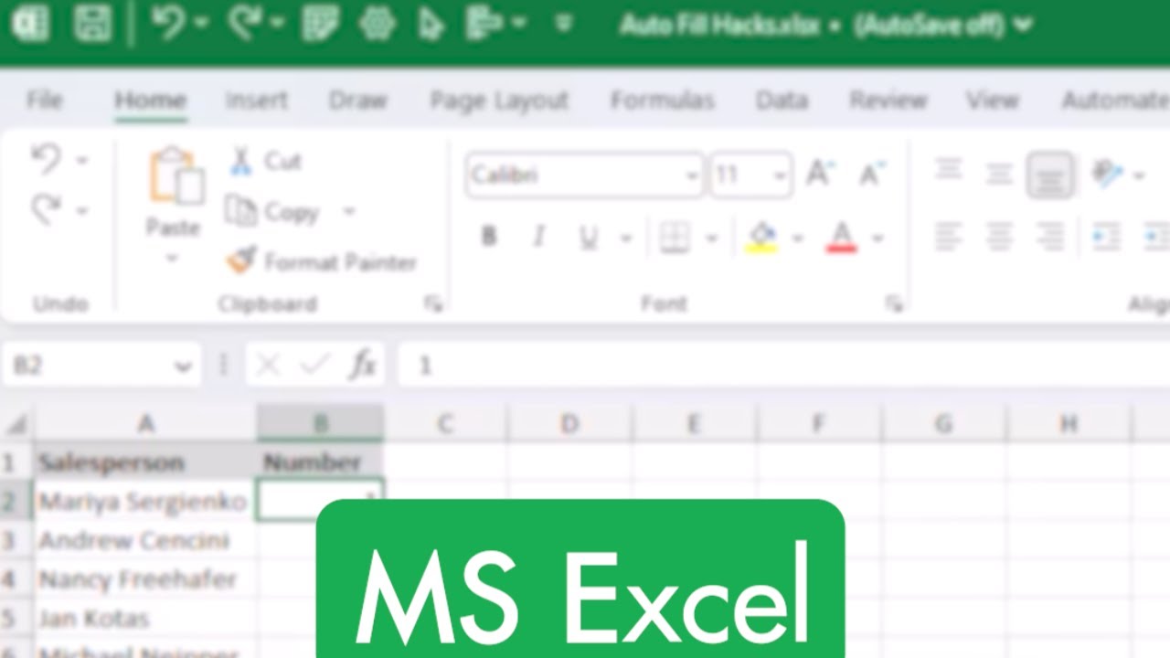 How To Fill Numbers In Excel Quickly And Easily!