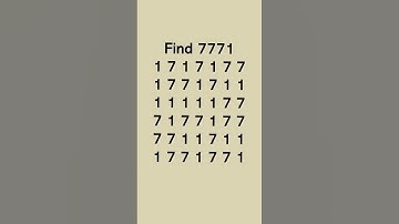 Spot the 7771 - Math Quiz  #maths #quiz #shorts #gk #education