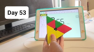 1 Year Cubing Pyraminx Challenge: Day 53/365 (Average 7.42) #asmr #cubing #noobcuber