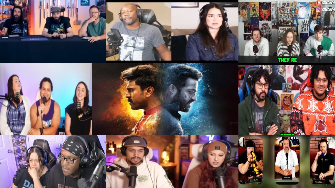 RRR intro scene mix-reaction | Ram entry | Bheem entry | First time watching 