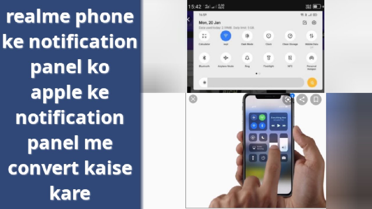 Realme notification panel se apple notification panel me convert - YouTube