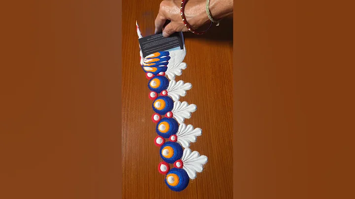 simple daily border rangoli #art #rangoli #trending #shorts #borderrangoli #ytshorts #viralshort 🌼🌸