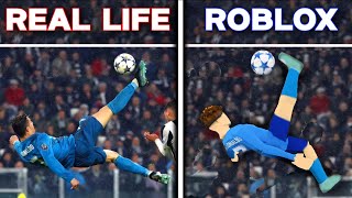Recreating Ronaldos Best Goals In Realistic Street Soccer Roblox