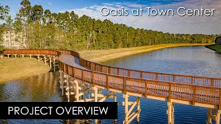 Custom Timber Pedestrian Bridge | Oasis at Town Center | Jacksonville, Florida