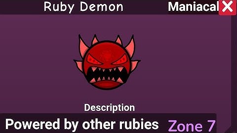 How to get RUBY DEMON in FIND THE GEOMETRY DASH Difficulties Roblox Zone 7 [ x5 Rubies ]