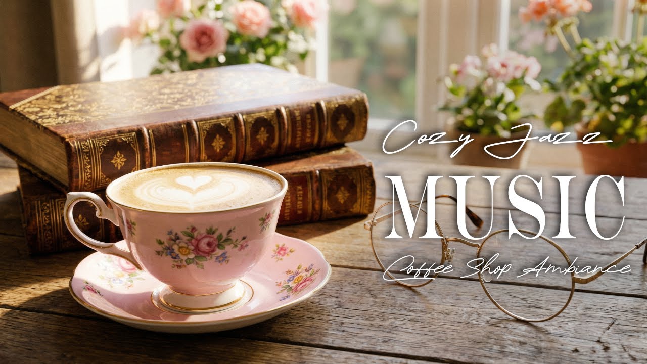 Cozy Jazz Music ☕ Coffee Shop Ambiance~Sweet Bossa Nova Instrumental for Cheerful Moods & Relax